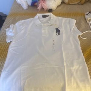 White polo skinny fit women’s button up